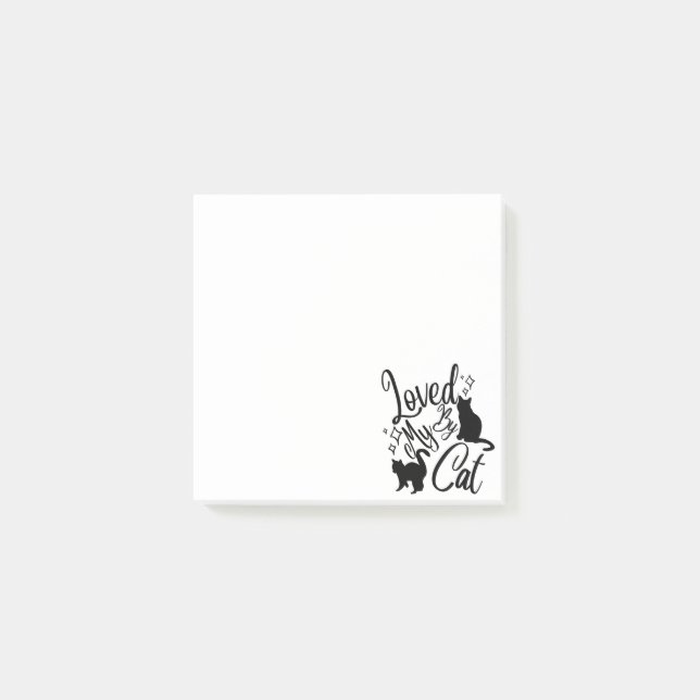 Von meiner Katze geliebt Post-it Klebezettel (Vorderseite)