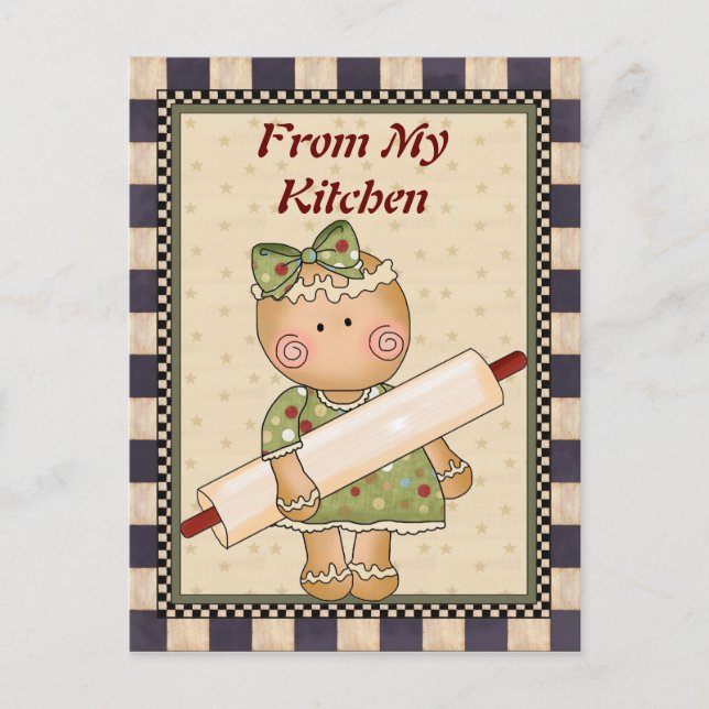 Von meiner Küche Gingerbrot Postkarte (Vorderseite)