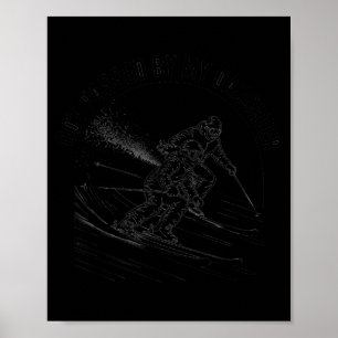 Von meiner Tochter beim Skifahren getreten lustig Poster
