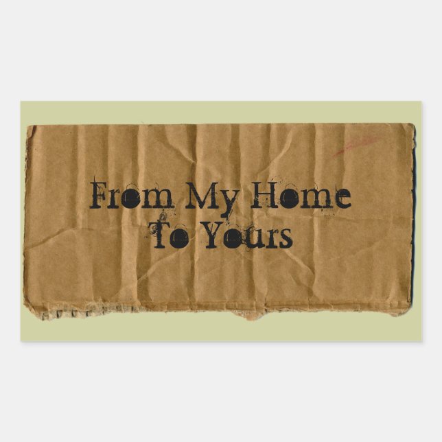 Von meiner Zuhause zu Ihrem Aufkleber (Vorderseite)
