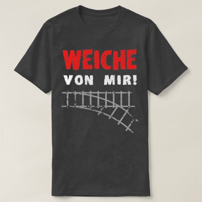 Von mir weg Bahnschienen 1 T-Shirt (Design vorne)