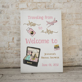 Von Miss zu Brautparty Journey Willkommen Fotodruck