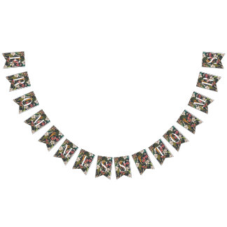 Von Miss zu Frau Banner Bunting Navy Tropical