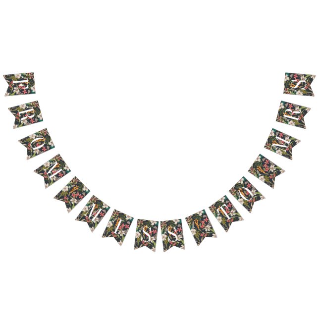 Von Miss zu Frau Banner Bunting Navy Tropical (Alle)