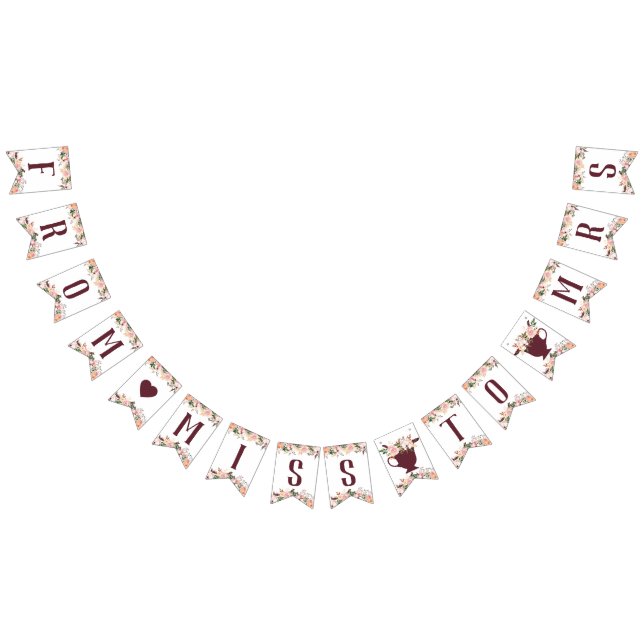 Von Miss zu Mrs. Banner, Boho Wimpelkette (Alle)