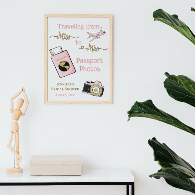 Von Miss zu Mrs. Brautparty Adventure Foto Poster (Von Creator hochgeladen)