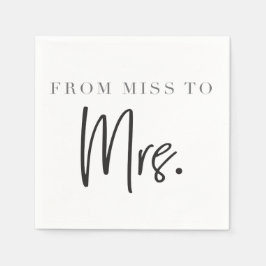 Von Miss zu MRS. Cocktail Napkin Serviette