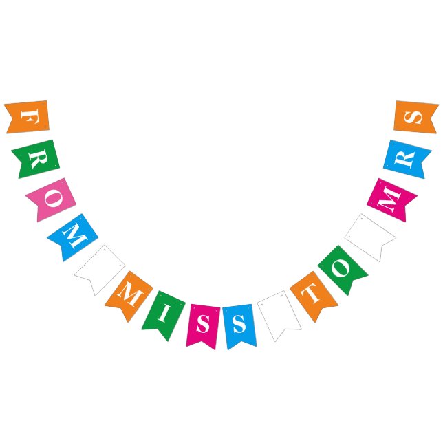 Von Miss zu Mrs. Wimpelkette (Alle)