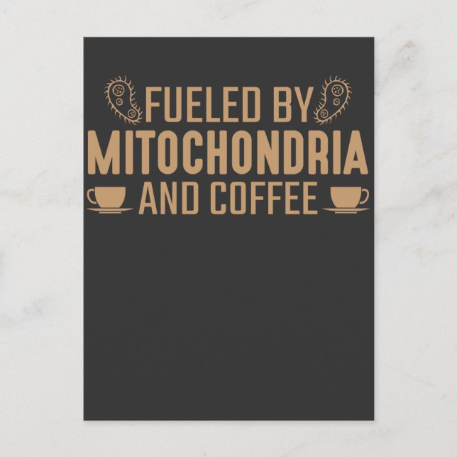 Von Mitochondrien und Kaffeeliebhabern angeheizte  Postkarte (Vorderseite)