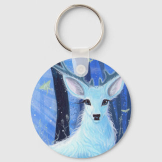 "Von Mondlicht verzaubert" White Stag Keyring Schlüsselanhänger