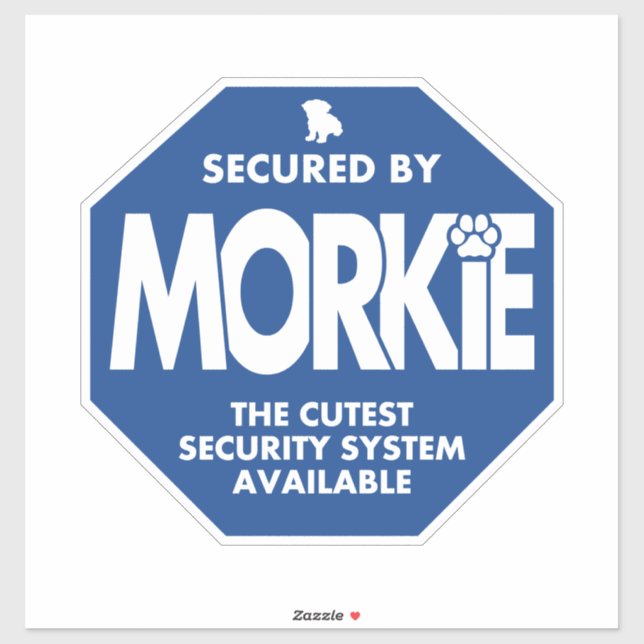 von Morkie gesichert Aufkleber (Blatt)