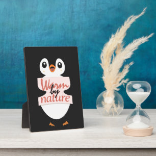 Von Natur aus warm: Süßer Pinguin mit spielerische Fotoplatte