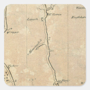 Von New York nach Stratford 1 Quadratischer Aufkleber