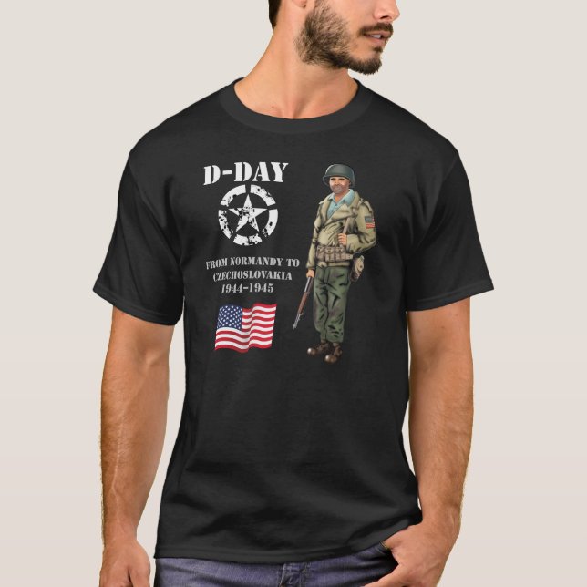 Von Normandie Frankreich, 1944 bis zu Pilsen, T-Shirt (Vorderseite)