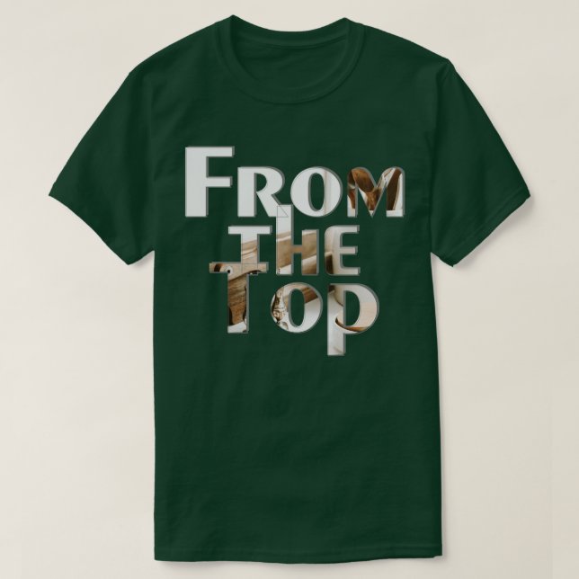 Von oben 1 T-Shirt (Design vorne)