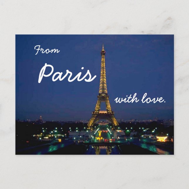 Von Paris mit Liebe - Postkarte (Vorderseite)
