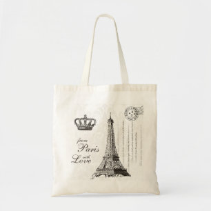 Von Paris mit Liebe Vintage Reise Eiffelturm Tragetasche