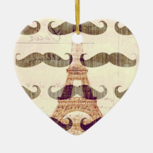 Von Paris mit Schnurrbart Keramikornament