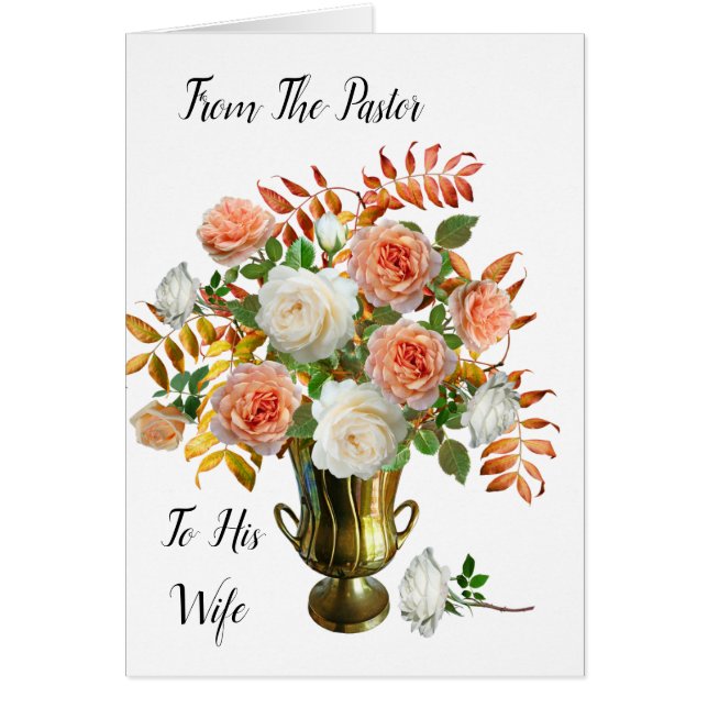 Von Pastor zu meiner Ehefrau Eine Grußkarte (Vorne)