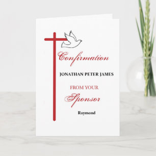Von Paten bei Firmung Kreuz mit benutzerdefinierte Karte