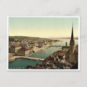 Von Peter Church, mit Farumunster und Alpenkette Postkarte