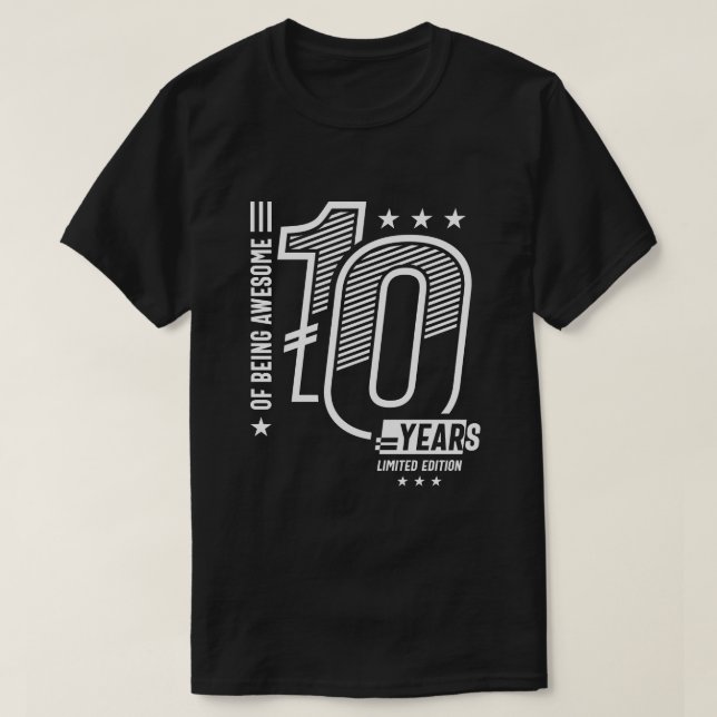 von Phantastischen 10 Jahren - 10. Geburtstag T-Shirt (Design vorne)
