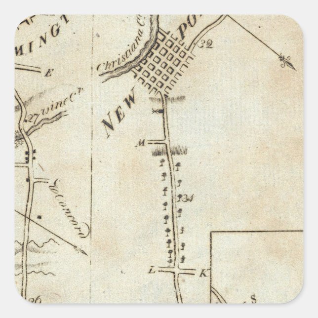 Von Phila nach Annapolis Maryld 53 Quadratischer Aufkleber (Vorderseite)