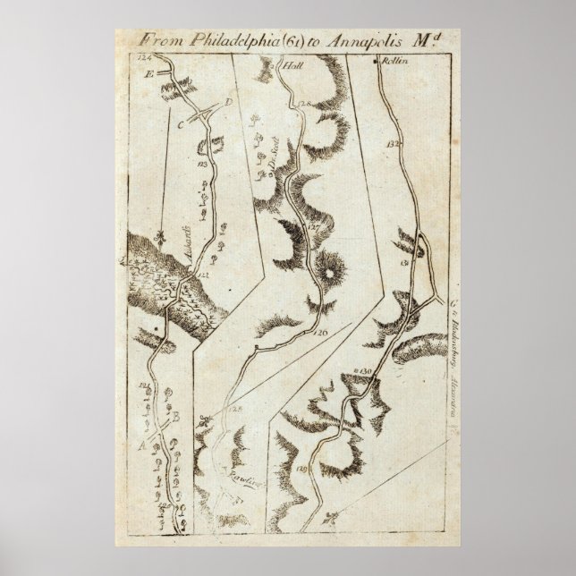 Von Philadelphia nach Annapolis Md 61 Poster (Vorne)