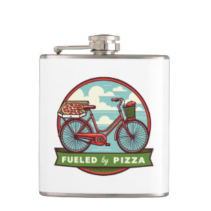Von Pizza Bike angetrieben Flachmann