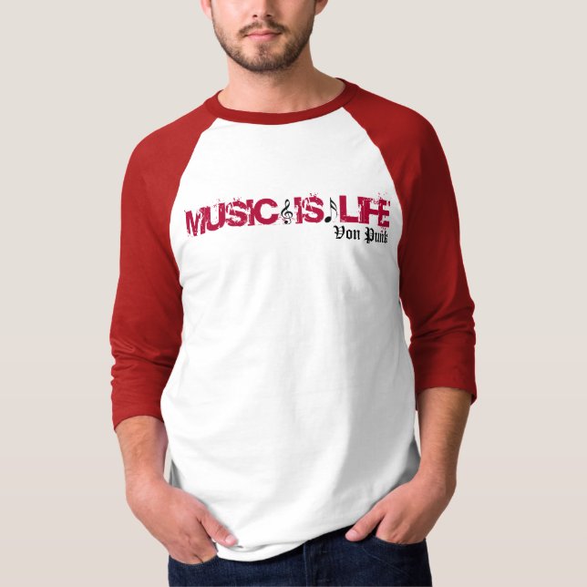 Von Punk Herren's 3/4-Längenhülse. T-Shirt (Vorderseite)