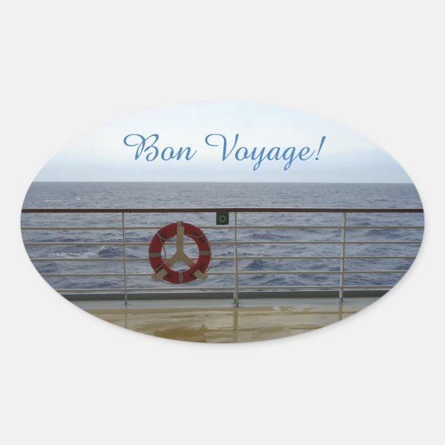 Von Rail Bon Voyage Ovaler Aufkleber (Vorderseite)