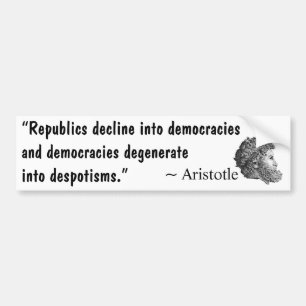 Von Republik zu Despotismus Autoaufkleber