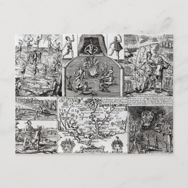 von Robert Vaughan eingegraben Postkarte (Vorderseite)