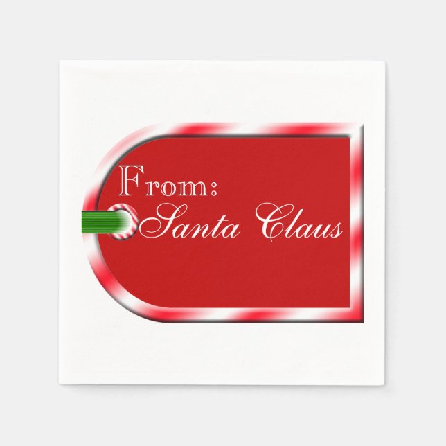 Von Santa Claus Geschenktafeldesign Serviette (Vorderseite)
