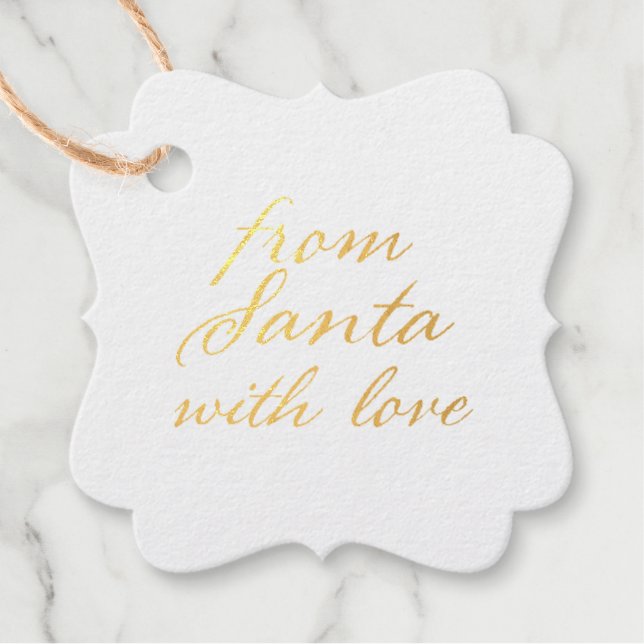 von Santa mit Liebe Geschenkanhänger (Vorderseite)