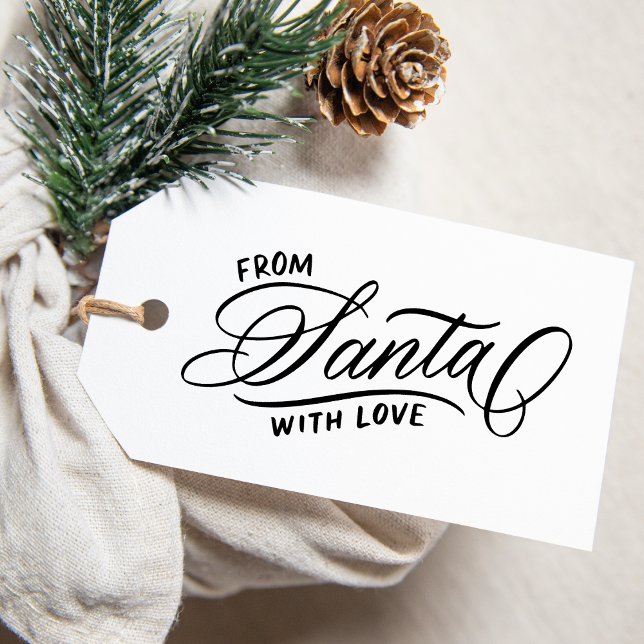 Von Santa mit Liebe Kalligrafie Script Holiday Gummistempel (Von Creator hochgeladen)