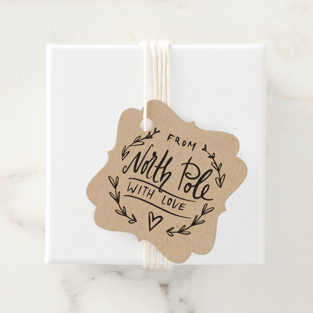 Von Santa mit Liebe North Pole Geschenk Geschenkanhänger (Von Creator hochgeladen)