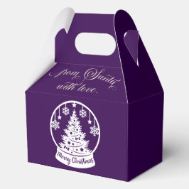 Von Santa mit Liebe Schneekugel Weihnachtsbaum Geschenkschachtel