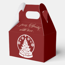 Von Santa mit Liebe Schneekugel Weihnachtsbaum Geschenkschachtel