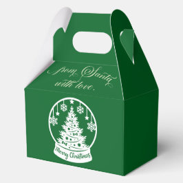 Von Santa mit Liebe Schneekugel Weihnachtsbaum Geschenkschachtel