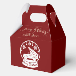 Von Santa mit Liebe Schneekugel Weihnachtswagen Geschenkschachtel