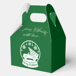 Von Santa mit Liebe Schneekugel Weihnachtswagen Geschenkschachtel