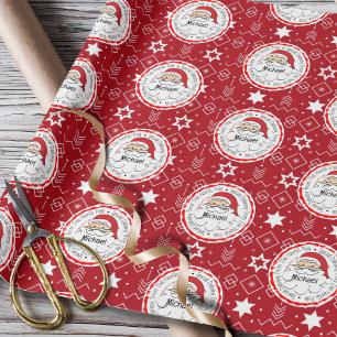 Von Santa Niedliche Schneeflocken Weihnachten Geschenkpapier