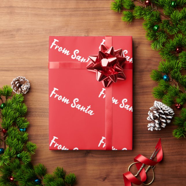 Von Santa rotes Geschenkpapier  (Feiertagsgeschenk)