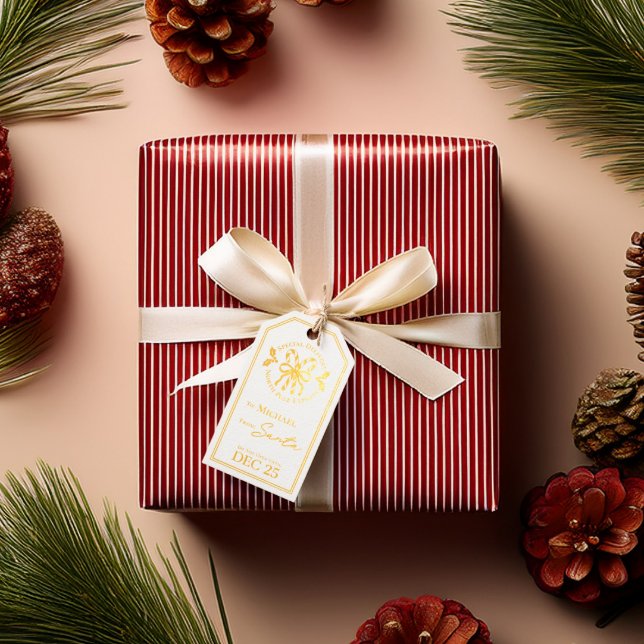 Von Santa Zuckerstangen Folien-Geschenk-Anhänger Geschenkanhänger (Von Creator hochgeladen)