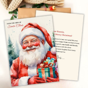 Von Santas Schreibtisch Magischer Weihnachtsbrief Feiertagskarte