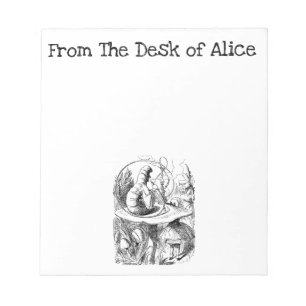 Von Schreibtisch von, Alice und der Raupe Notizblock