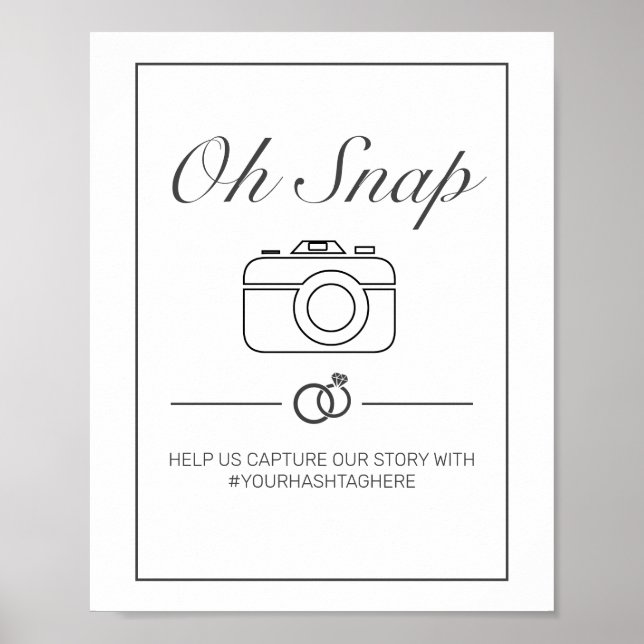 Von Snap Wedding Signature Modernes Minimalistisch Poster (Vorne)