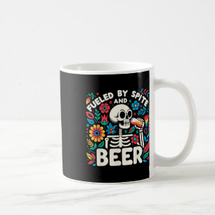Von Spite and Biere Halloween Skeleton Floral Kaffeetasse