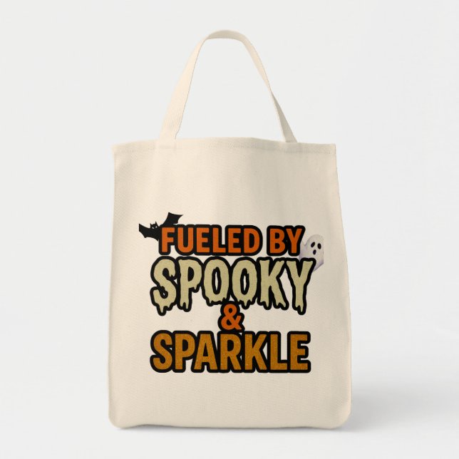 Von Spooky & Sparkle Halloween Tote Bag gespeist Tragetasche (Vorne)